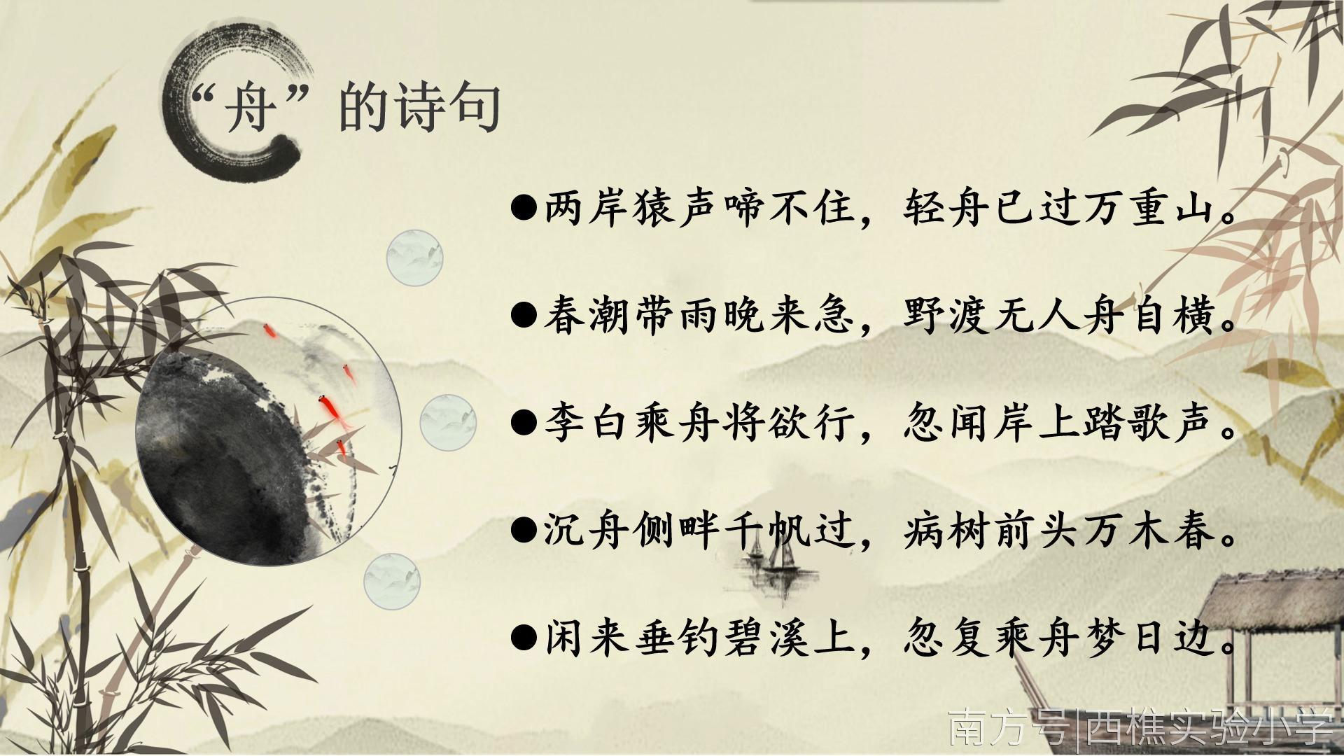 舟是船的意思,从古老的字体可以看出,"舟"字最初的样子与我们